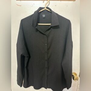 SHEIN Women’s Black Button-down Shirt